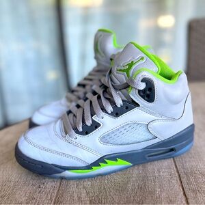Air Jordan 5 'green Bean' Reflective Gray Kids